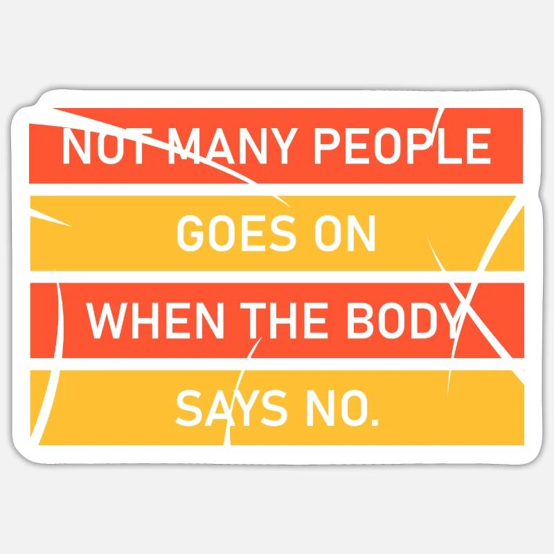 NICHT AUFGEBEN - Sticker Größe S (10 x 10 cm) - Mattweiß
