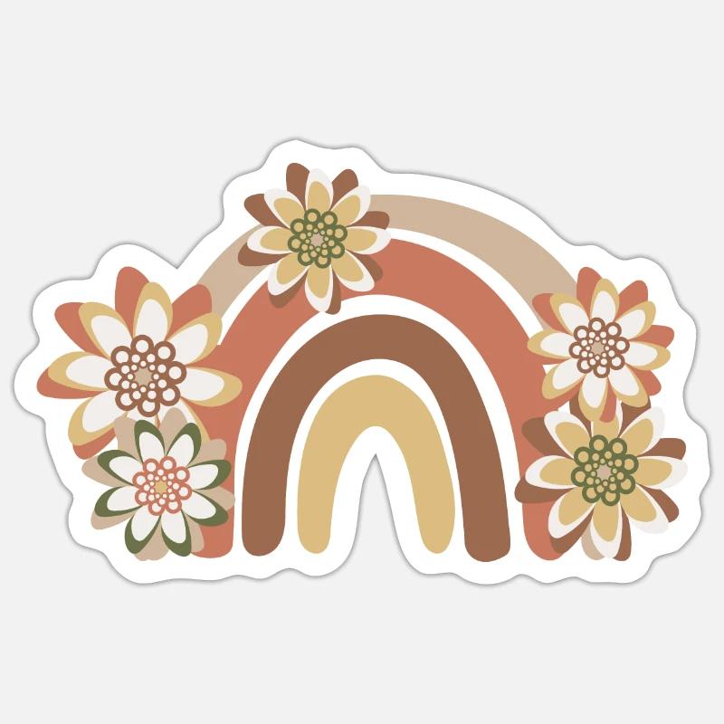 Rainbow Boho, Bohemian Sticker size S (10 x 10 cm)