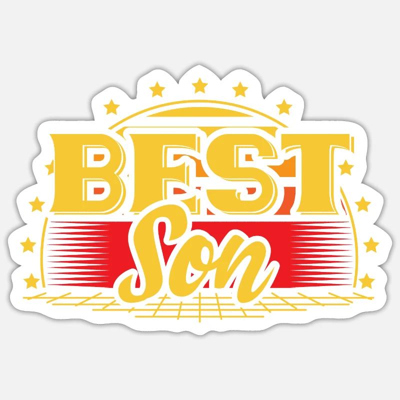 Sohn Geburt Junge Geschenkidee - Sticker Größe S (10 x 10 cm) - Mattweiß