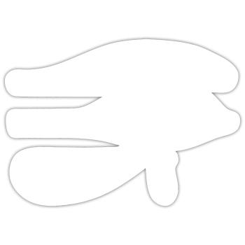 Ägypten Auge a - Sticker Größe S (10 x 10 cm) - Mattweiß - Vorne