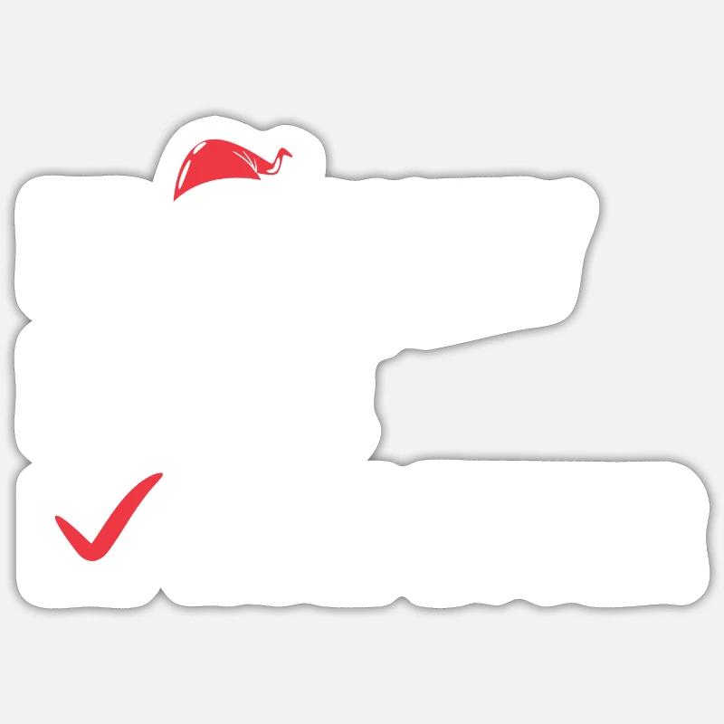 Dabbing Weihnachtsmann Geschenke - Sticker Größe S (10 x 10 cm) - Mattweiß