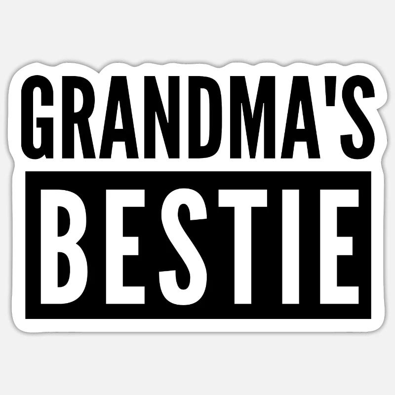 OMAS BESTIE - Sticker Größe S (10 x 10 cm) - Mattweiß