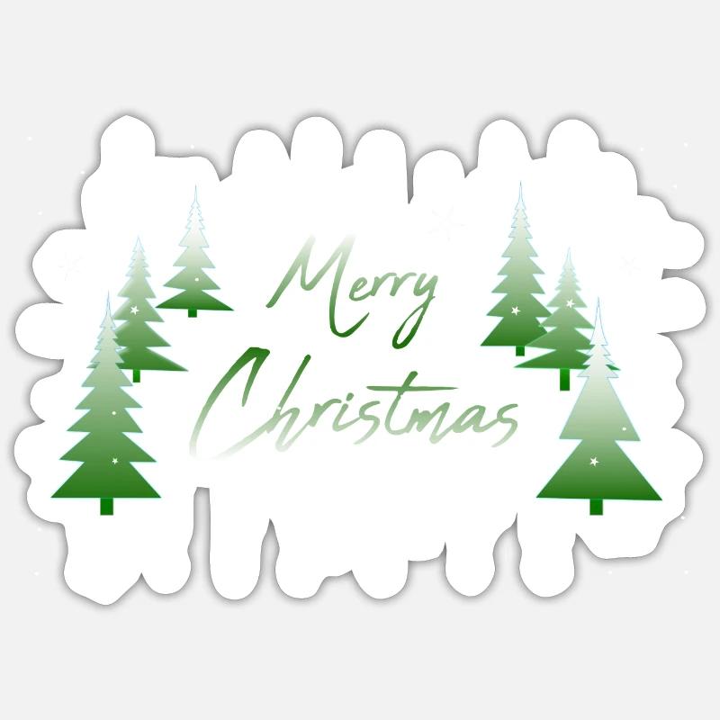 Joyeux Noël - Sticker taille S (10 x 10 cm) - blanc mat