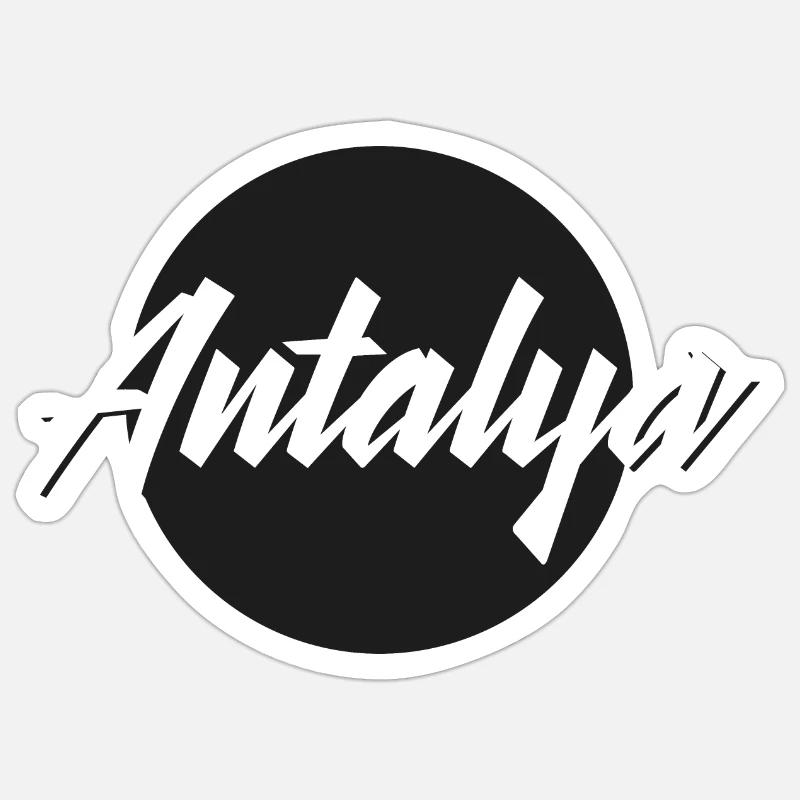 Antalya - Sticker size S (10 x 10 cm) - white matte