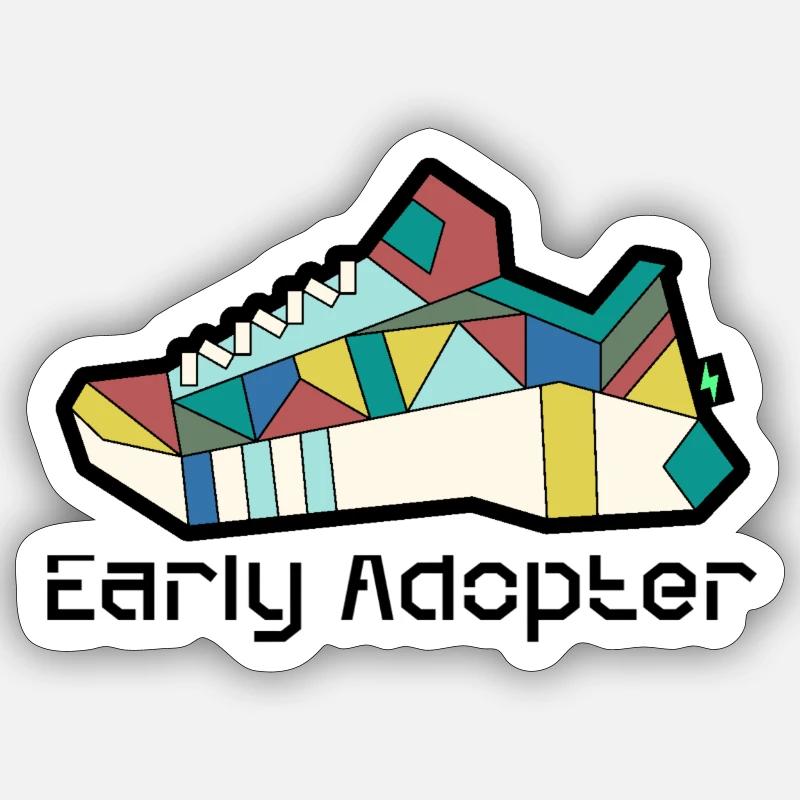Shoe 2 - Sticker Größe S (10 x 10 cm) - Mattweiß