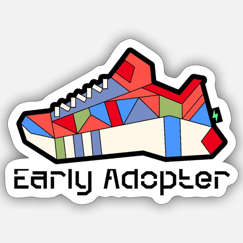 Chaussure 5 - Sticker taille S (10 x 10 cm) - blanc mat