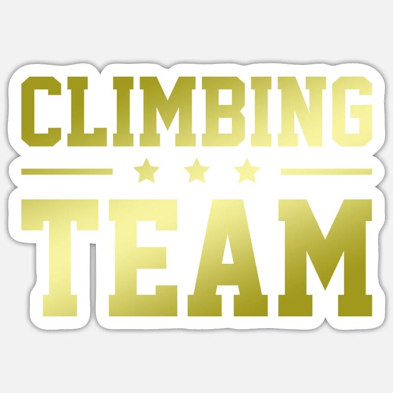 Climbing Team - Sticker size S (10 x 10 cm) - white matte