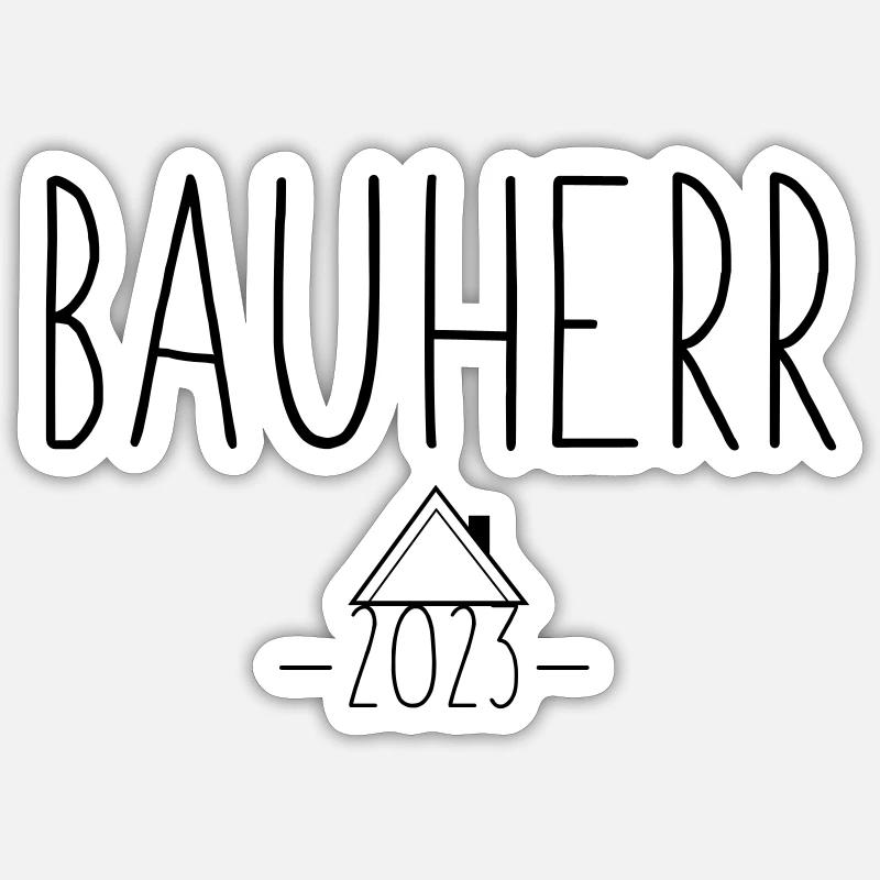 Bauherr23 Sticker Größe S (10 x 10 cm)