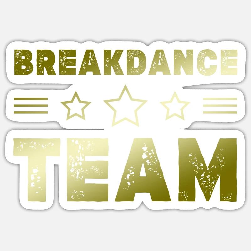 Équipe de breakdance - Sticker taille S (10 x 10 cm) - blanc mat