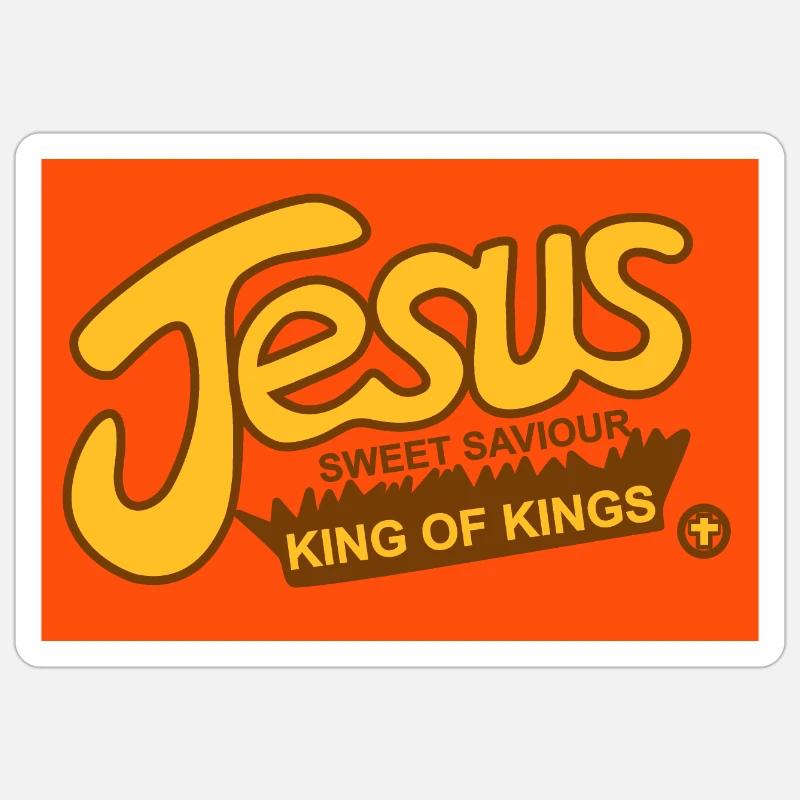 Jesus reeves - Sticker size S (10 x 10 cm) - white matte