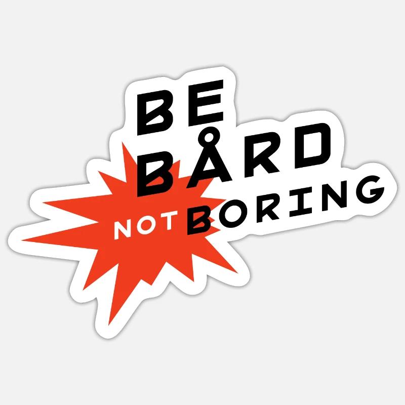 Be Bård - Sticker taille S (10 x 10 cm) - blanc mat