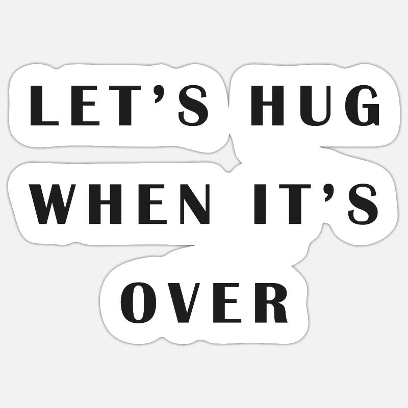 Hug - Sticker size S (10 x 10 cm) - white matte