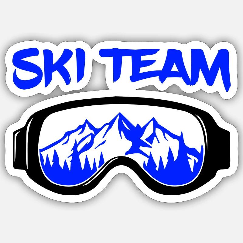 Ski Team Sticker size S (10 x 10 cm)