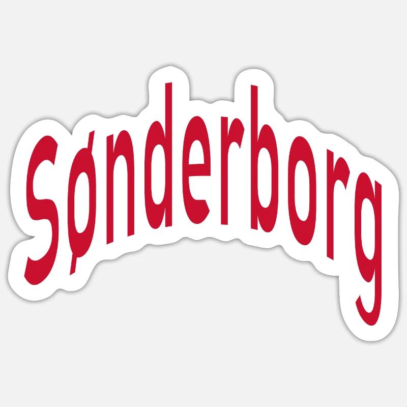 Canton de Sønderborg - Sticker taille S (10 x 10 cm) - blanc mat