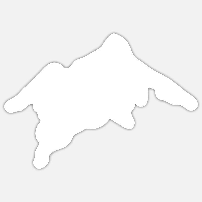 VTT - VTT - (8) - Sticker taille S (10 x 10 cm) - blanc mat