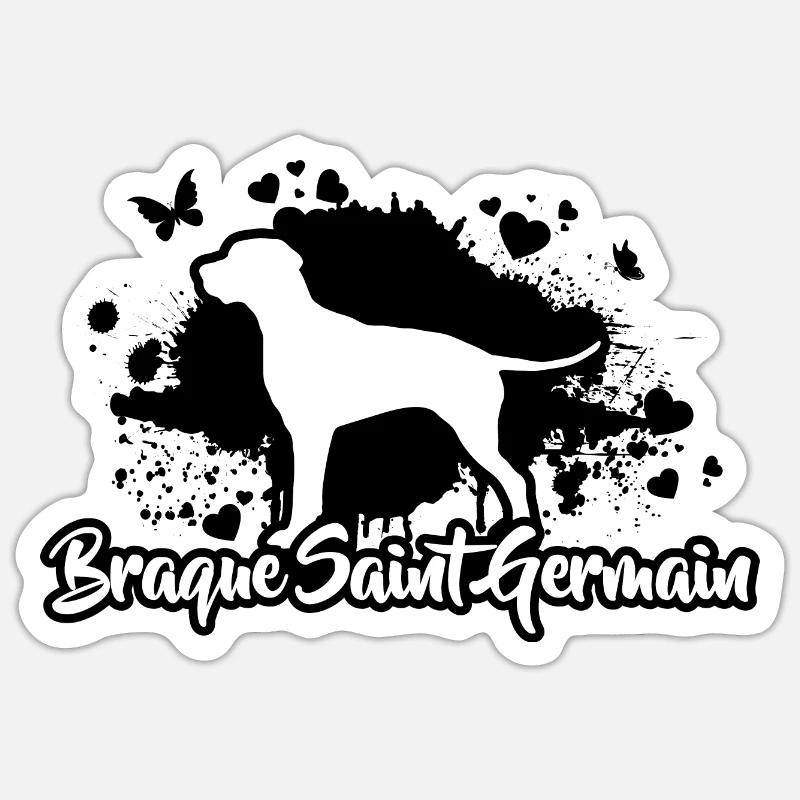 BRAQUE SAINT GERMAIN Chiens de chasse Chasseur de chiens Wilsigns Sticker taille S (10 x 10 cm)