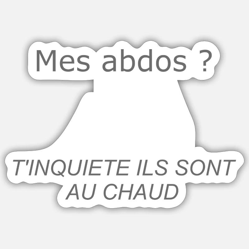 mes abdos Sticker taille S (10 x 10 cm)