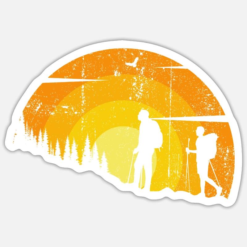 Sunset Trail Silhouettes - Sticker size S (10 x 10 cm) - white matte