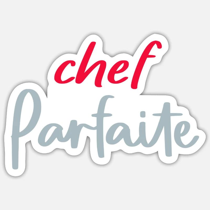 chef Parfaite Sticker taille S (10 x 10 cm)