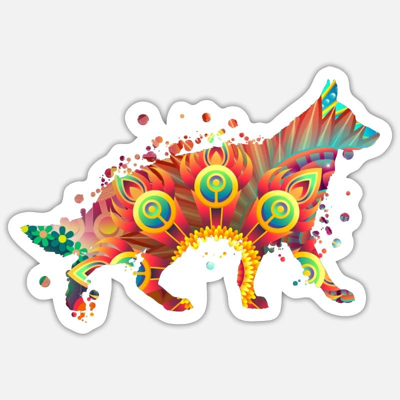 German Shepherd Deutscher Schäferhund Design Hunde Sticker Größe S (10 x 10 cm)