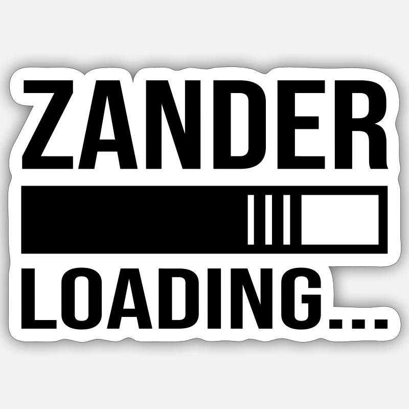 Zander loading... Anglergeschenk, Angeln Sticker Größe S (10 x 10 cm)