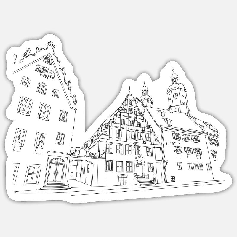 Wemding // Illustration - Sticker taille S (10 x 10 cm) - blanc mat