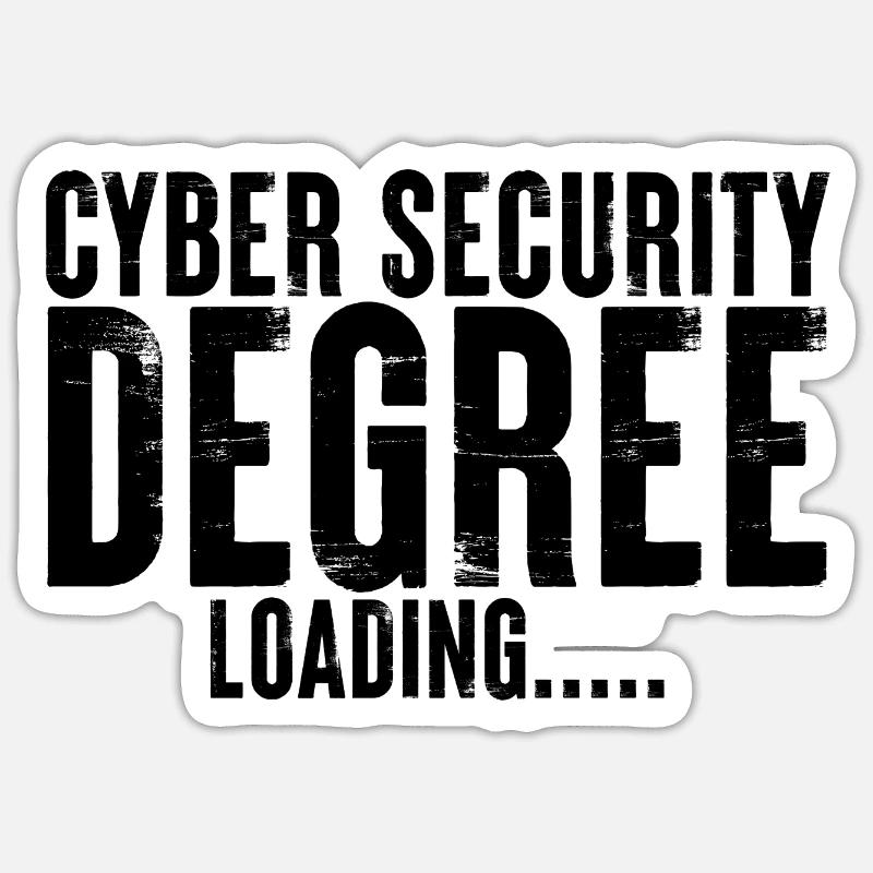 Cyber Security Degree Loading Sticker size S (10 x 10 cm)
