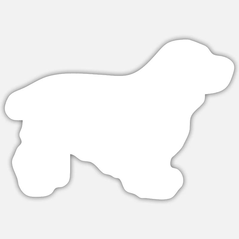 Chien Hund - Sticker taille S (10 x 10 cm) - blanc mat