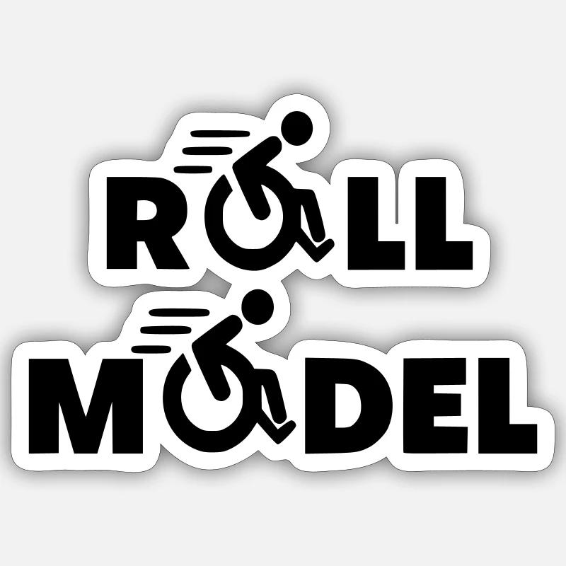 Jeder Rollstuhlfahrer ist ein Vorbild * Sticker Größe S (10 x 10 cm)