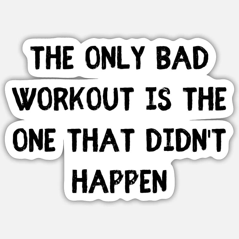 Schlechtes Training - Sticker Größe S (10 x 10 cm) - Mattweiß