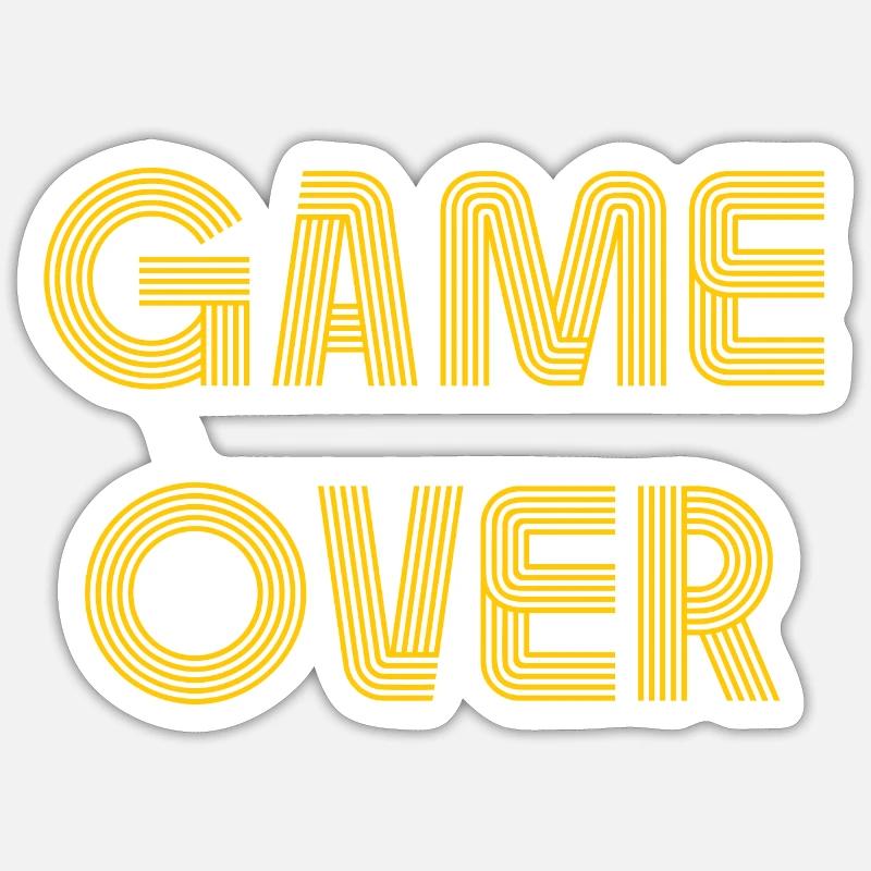 GAME OVER Sticker taille S (10 x 10 cm)