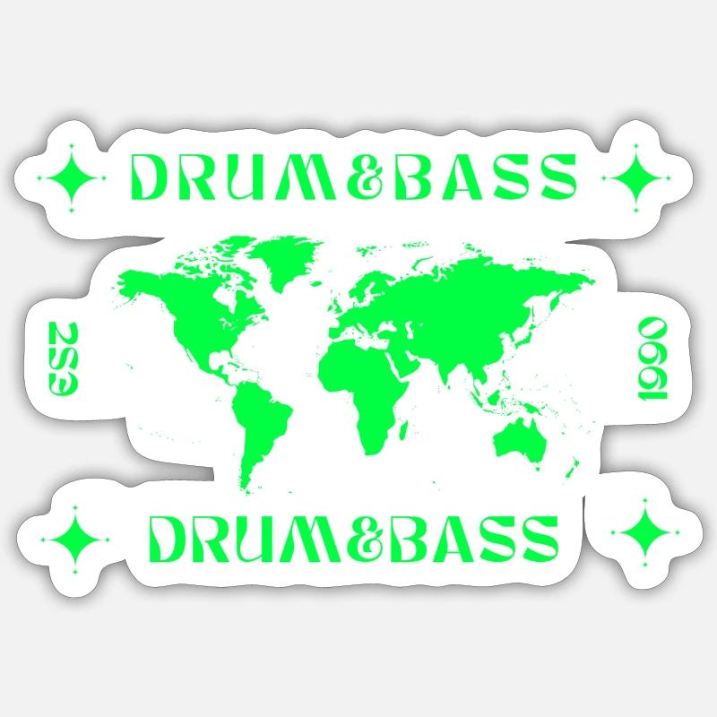 DnB Worldwide - Sticker size S (10 x 10 cm) - white matte