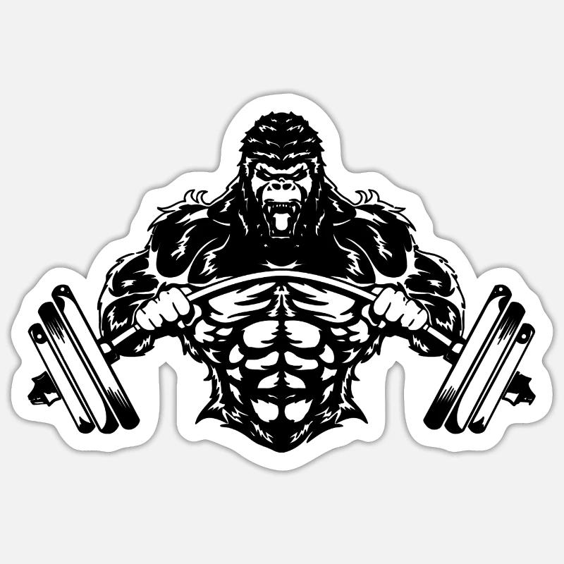 Hard work - Sticker size S (10 x 10 cm) - white matte