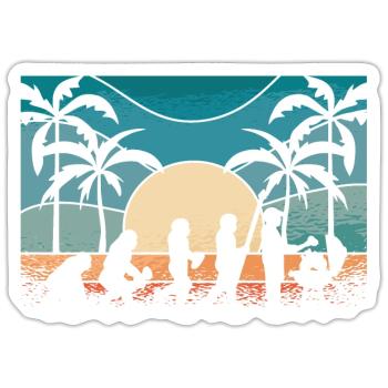 Grill Evolution Vintage Father's Day Grill Master - Sticker size S (10 x 10 cm) - white matte - Front