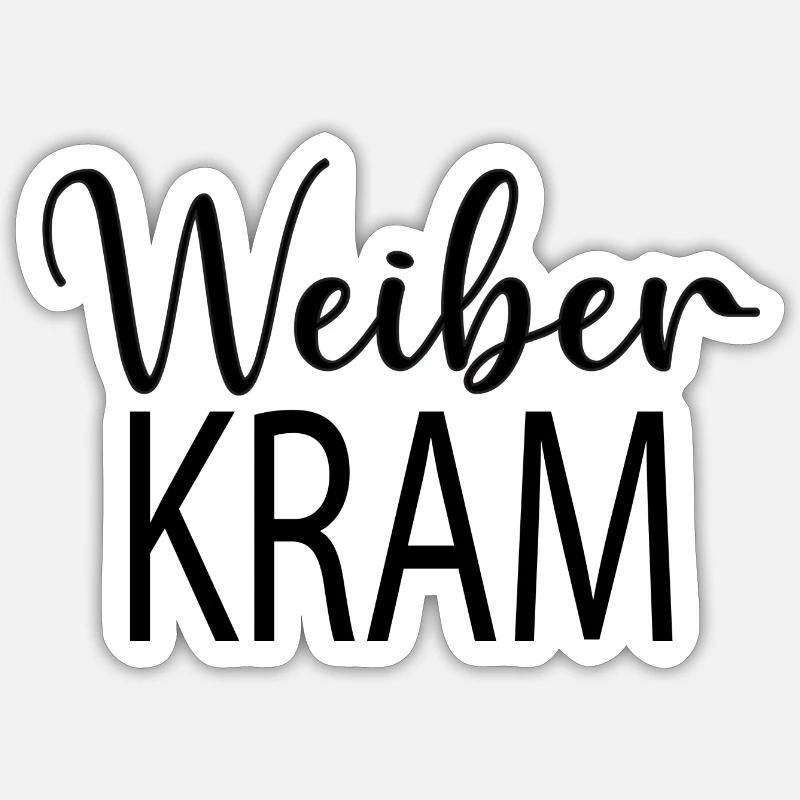 Kram - Sticker Größe S (10 x 10 cm) - Mattweiß