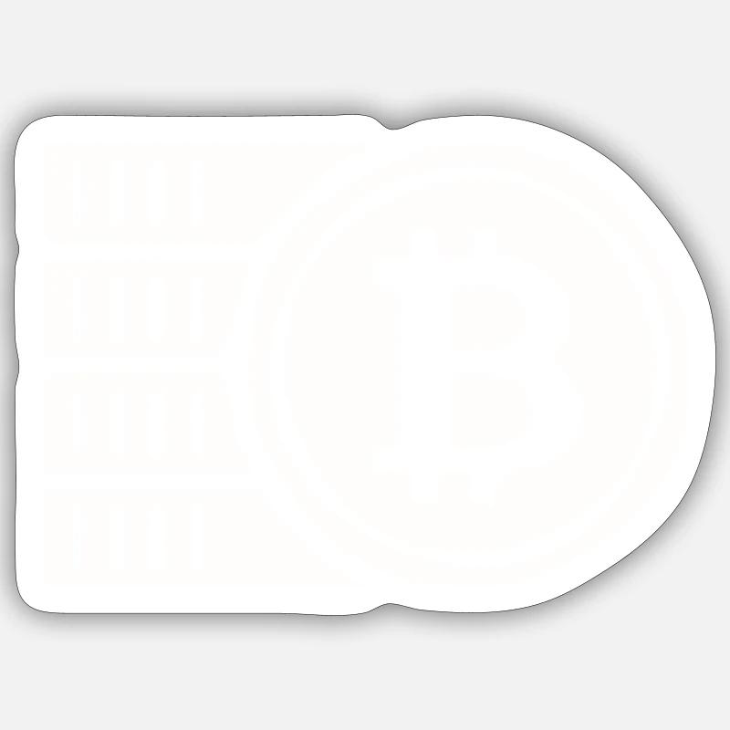 Bitcoin-Token - Sticker Größe S (10 x 10 cm) - Mattweiß
