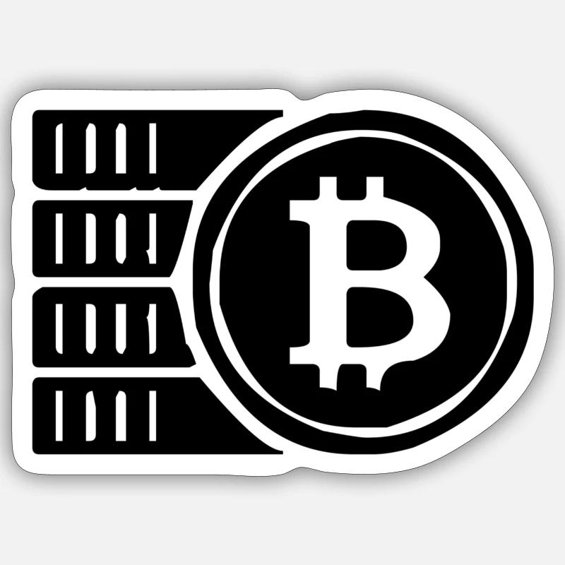 Bitcoin-Token - Sticker Größe S (10 x 10 cm) - Mattweiß