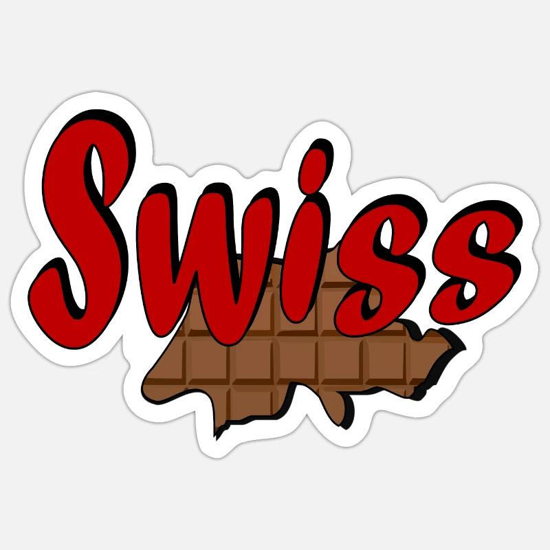 Schweizer Schokolade Sticker Größe S (10 x 10 cm)