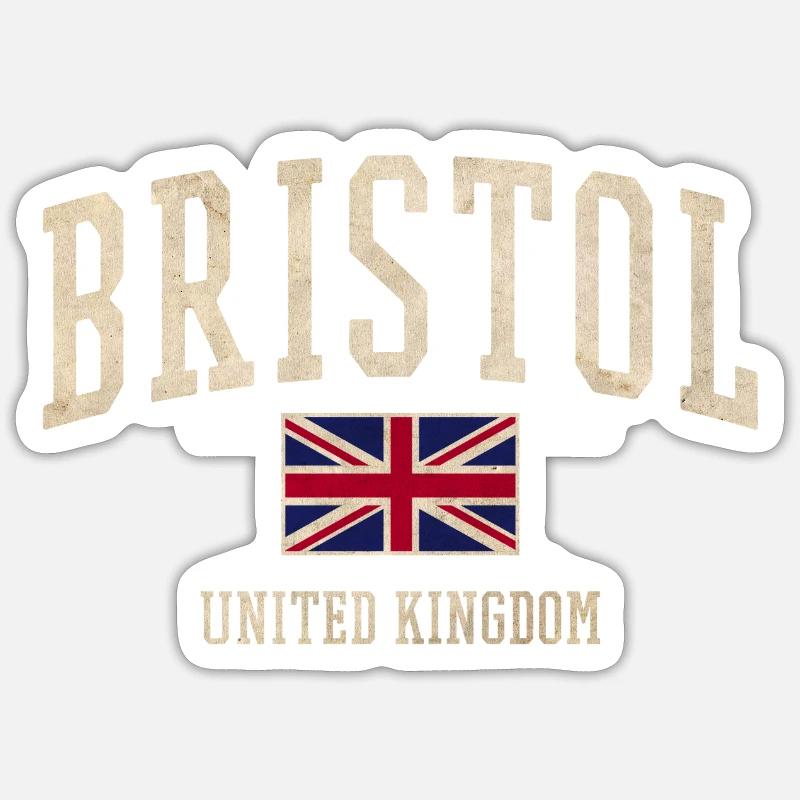 Bristol Royaume-Uni - Sticker taille S (10 x 10 cm) - blanc mat