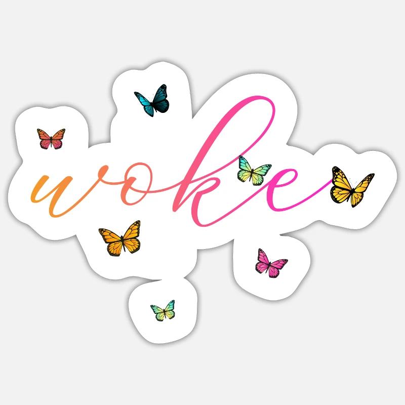 Autodérision : WOKE Sticker taille S (10 x 10 cm)