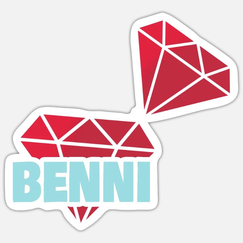 Edel Benni - Sticker taille S (10 x 10 cm) - blanc mat