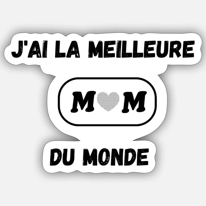 best mom - Sticker taille S (10 x 10 cm) - blanc mat