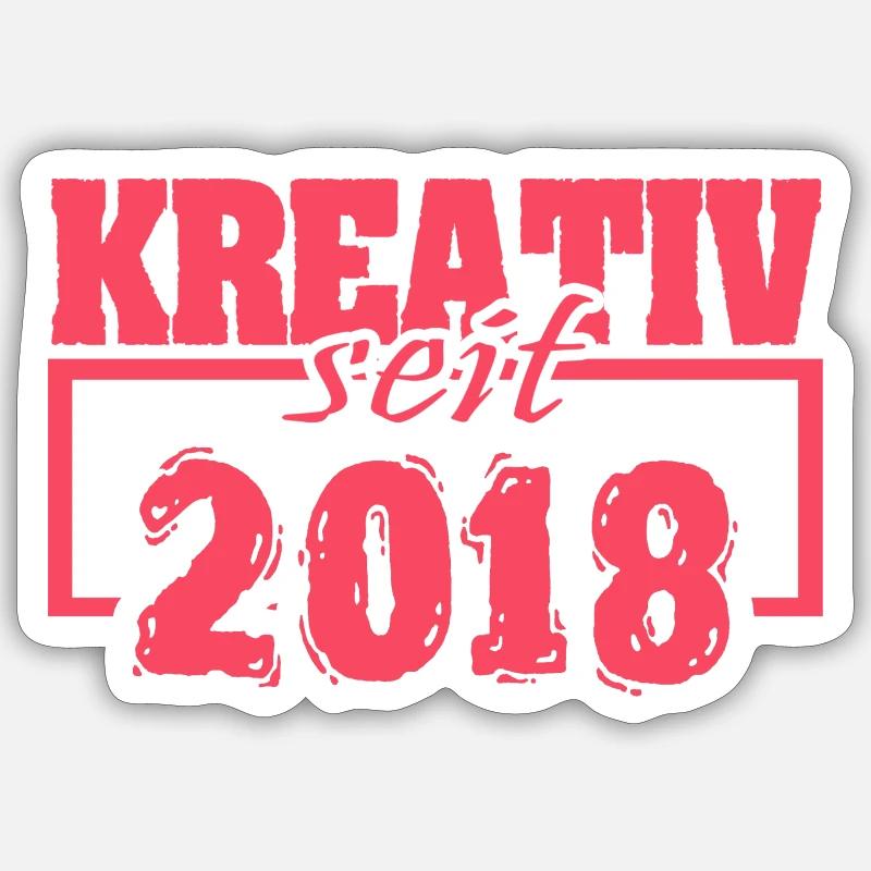 seit 2018 Sticker Größe S (10 x 10 cm)