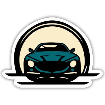 car front view - Sticker size S (10 x 10 cm) - white matte - Front