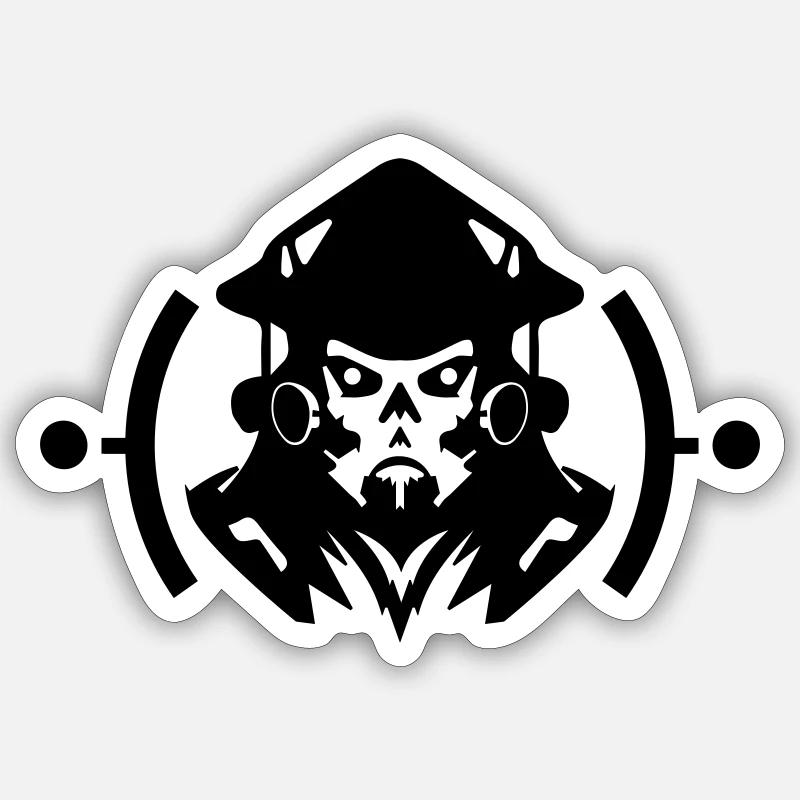 Pirate de l’espace - Sticker taille S (10 x 10 cm) - blanc mat