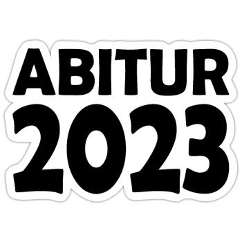 Abitur 2023 - Sticker Größe S (10 x 10 cm) - Mattweiß - Vorne