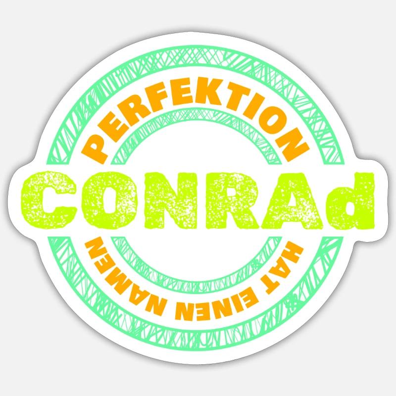 Perfekt Conrad - Sticker Größe S (10 x 10 cm) - Mattweiß