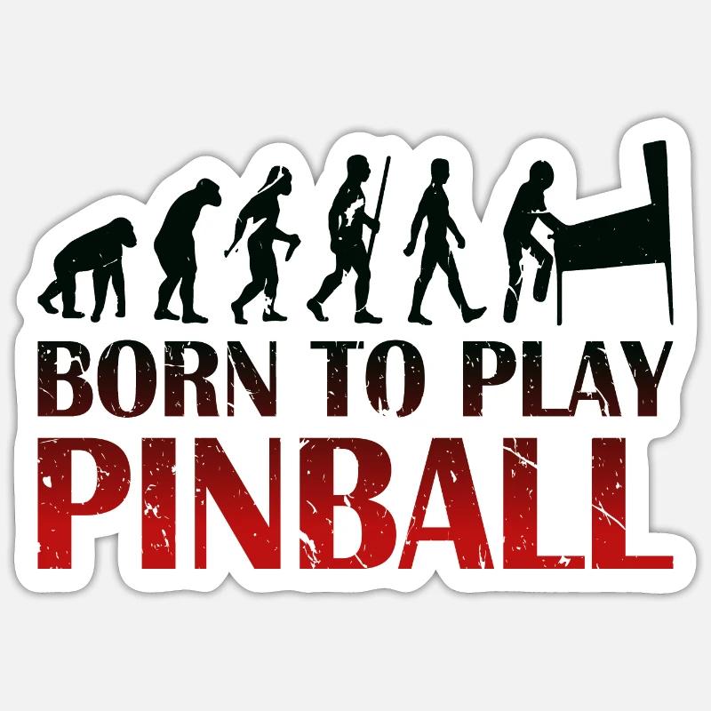 Born to play Pinball - Flipperautomat Evolution Sticker Größe S (10 x 10 cm)