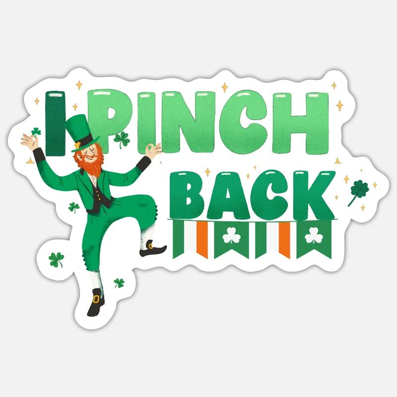 Bonne Saint-Patrick. La Saint-Patrick! - Sticker taille S (10 x 10 cm) - blanc mat