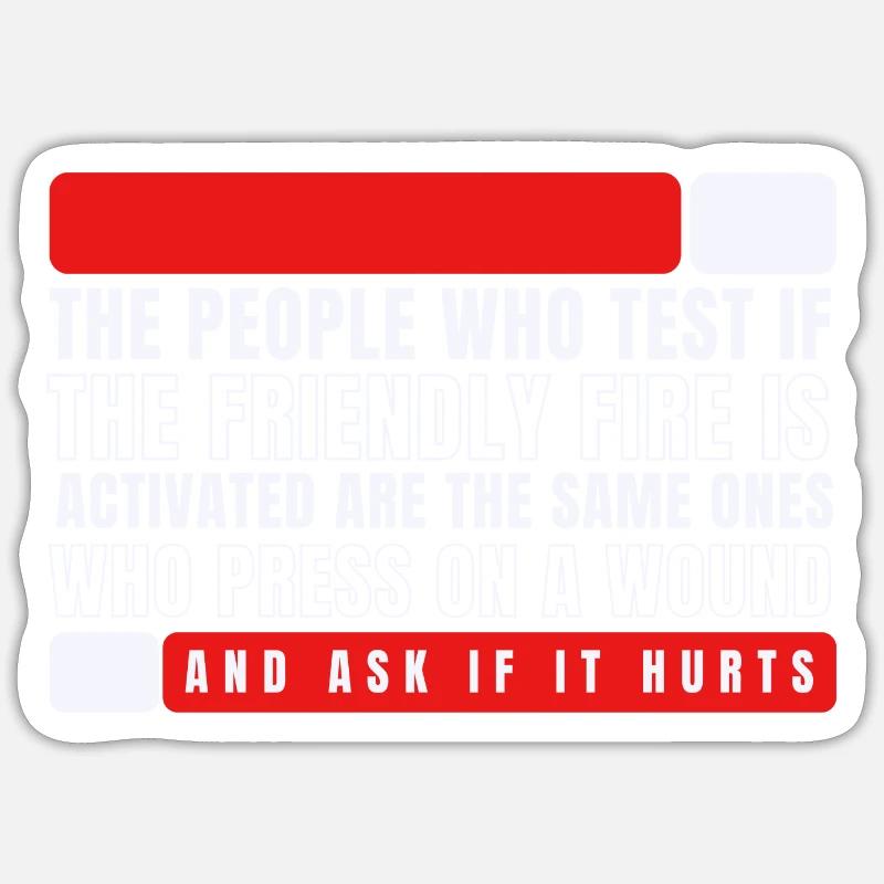Tir ami activé - Sticker taille S (10 x 10 cm) - blanc mat